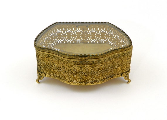 Vintage Ormolu Jewelry Box
