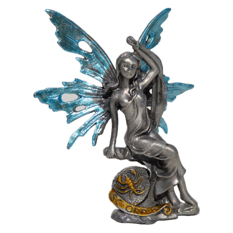 Pewter Fairy Figurine for Birthday Fairy Garden Scorpio Etsy Canada