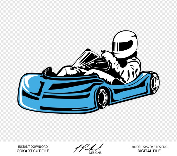 Gokart Digital Cut Files Digital Files Gokart Svg Go Etsy