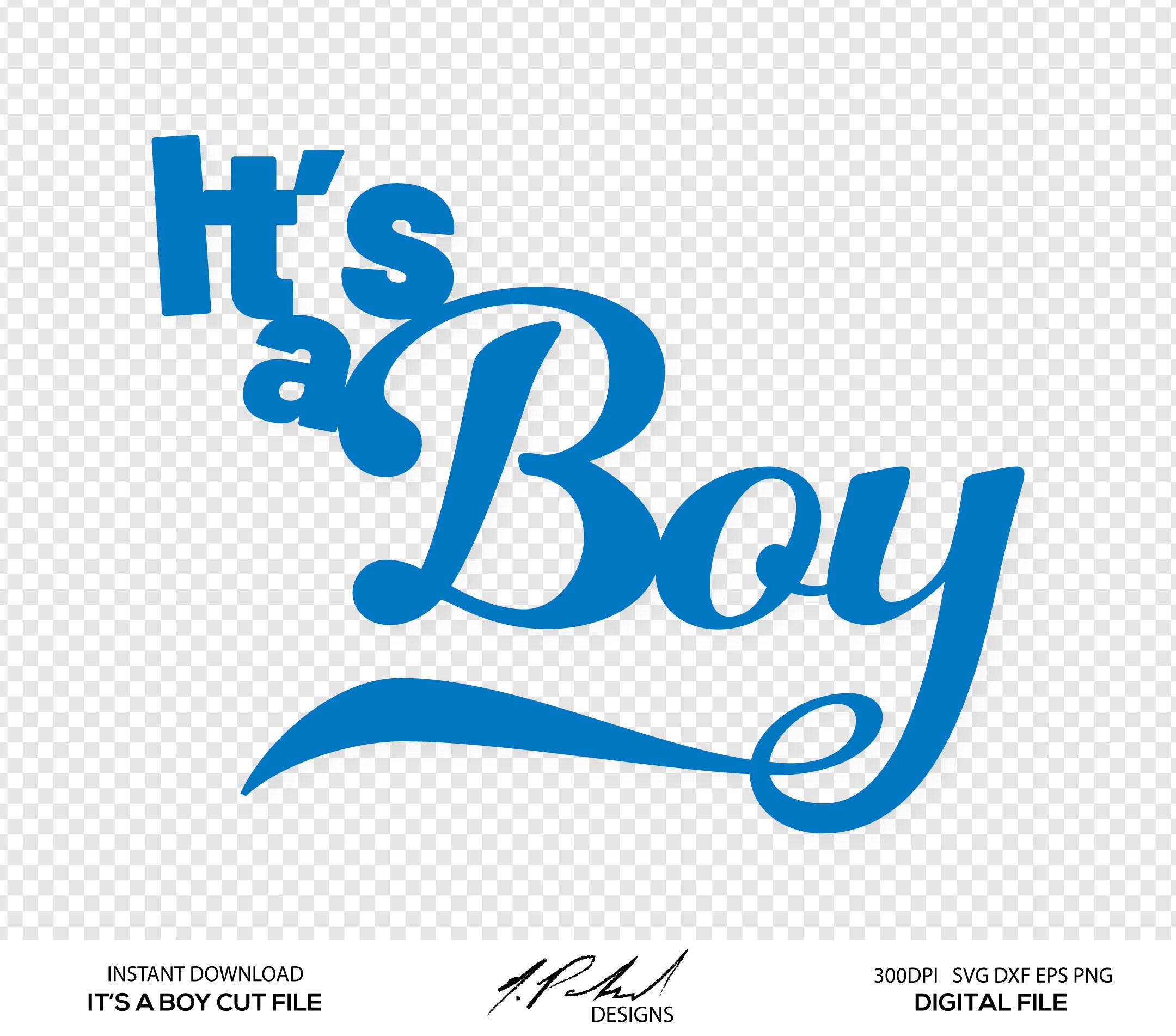 It's A Boy Digital Cut Files Digital Files It's A Etsy Canada