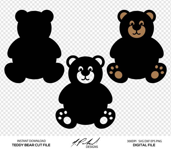 Download Teddy Bear Digital Cut Files Digital Files Teddy Bear Svg Teddy Bear Dxf Bear Eps Teddy Bear Png Vector Teddy Bear Clipart By Npolanddesigns Catch My Party