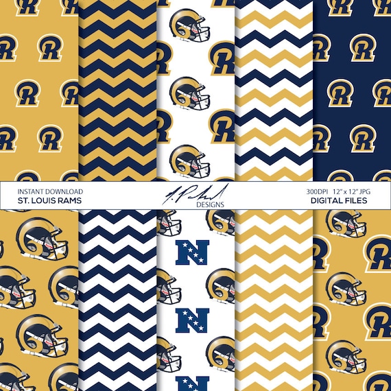 Items similar to Los Angeles Rams Instant Download Digital Paper Pack ...