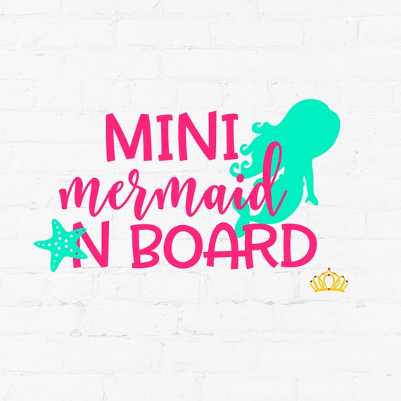 Baby Mermaid On Board Vinyl Decal Sticker