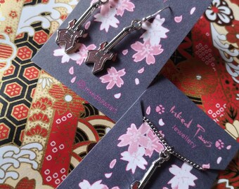 シルバーボールチェーン付きギターピックネックレス - Etsy 日本