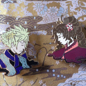 Cloud and Aerith Enamel Pins