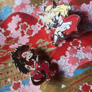 Princess and the Cat enamel pins