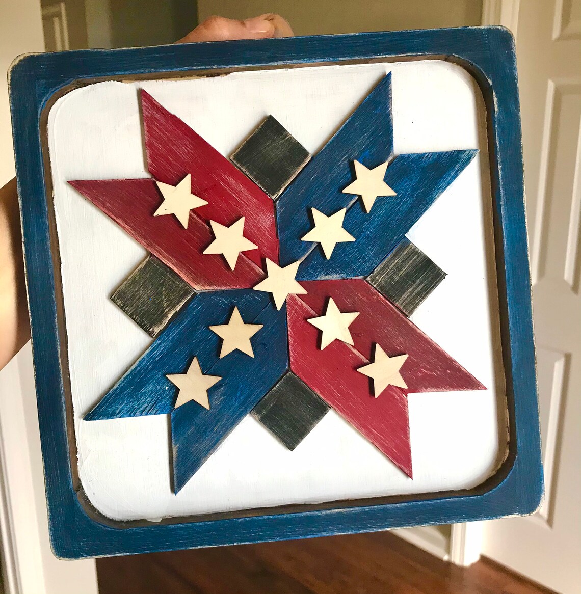 Barn Quilt Kit DIY Wood Patriotic Barn quilt Memorial day Etsy