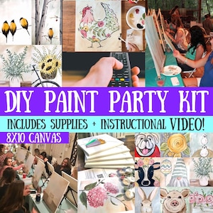 Honey Bear DIY Paint Art Party Kit-Includes ALL Supplies with Video  Tutorial and Free Shipping makes the perfect gift or DIY Paint Party!