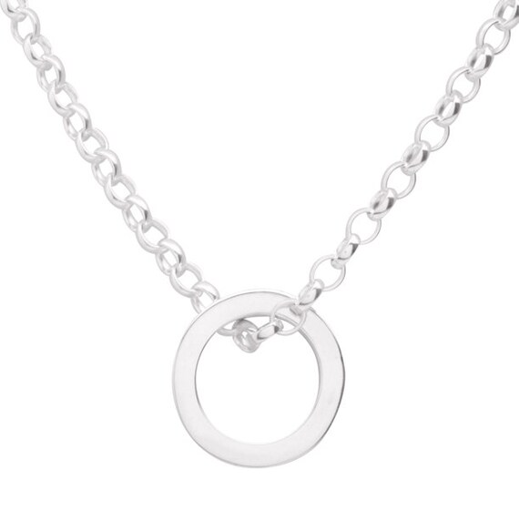 Sterling Silver Geometric Circles Necklace