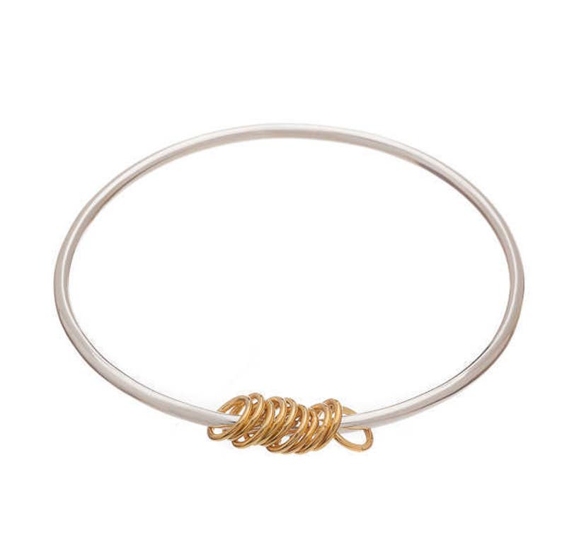 Rose gold Simple bangles Rings bangle Stacker bangle Women/'s bangles Silver bangles Good luck Sterling Silver Lucky Ring Bangle Gold