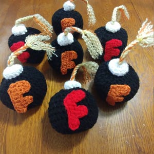 Crochet F bomb, Gag gift, Co-Worker Gag Gift, Office Desk Gift, Funny Gift, F bomb