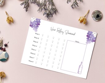 Wine Tasting Scorecard