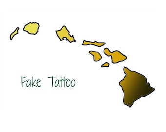 Love Island gift Temporary tattoo Set of 2 fake tattoos Hawaii gift tattoo
