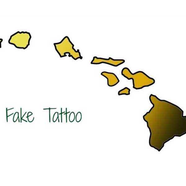 Love Island gift Temporary tattoo Set of 2 fake tattoos Hawaii gift tattoo