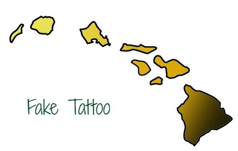 Love Island Gift Temporary Tattoo Set of 2 Fake Tattoos Hawaii - Etsy
