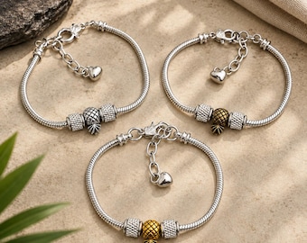 Upside Down Pineapple Discreet Swingers Bracelet for Boyfriend , Large 8 Inch,  Men's Jewelry