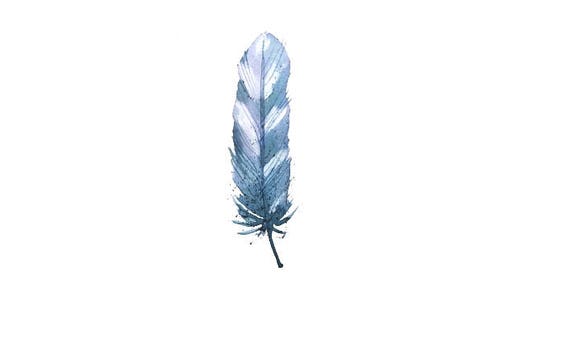 Temporary Tattoo Watercolor Feather Tattoo Boho Tattoo Etsy