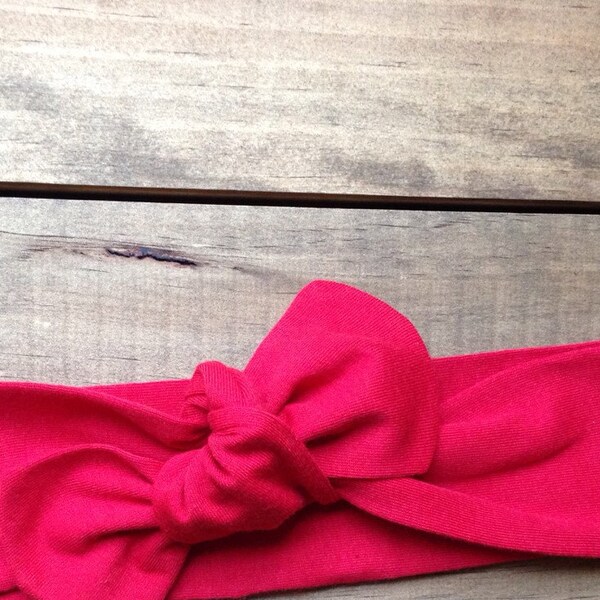 Solid Red Knotted Head Wrap...Valentine's Day... Red...Baby turban... Headwrap...