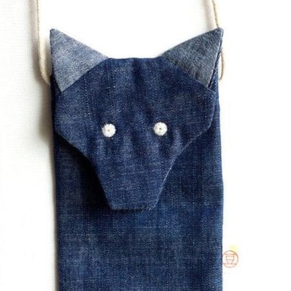 Lost in Kyoto collection Jean blue little wolf coin bag iphone case necklace accessory