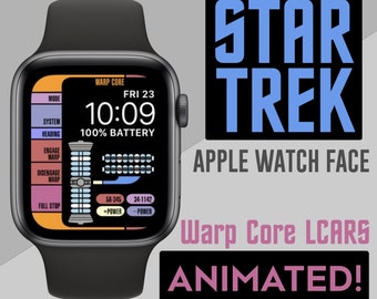 ANIMATED Star Trek Inspired Apple Watch Face by Valo Creations | Warp Core LCARS Interface with Motion!