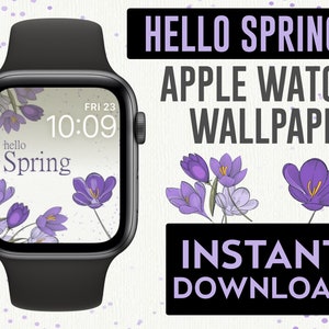 Set of 3 Hello Spring Apple Watch Wallpaper Faces