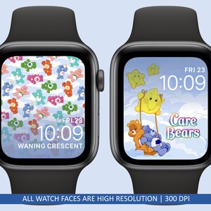 Set of 3 Care Bears Apple Watch Faces Wallpapers | Cheer Bear, Grumpy Bear, Tenderheart, Good Luck Bear & more! image 2