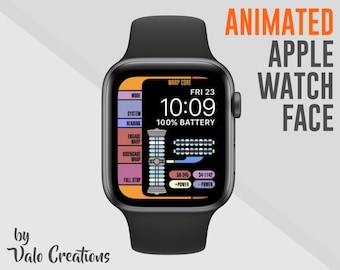 GEANIMEERDE Sci-fi geïnspireerde Apple Watch Face door Valo Creations | Perfect voor Trekkies over de hele wereld!