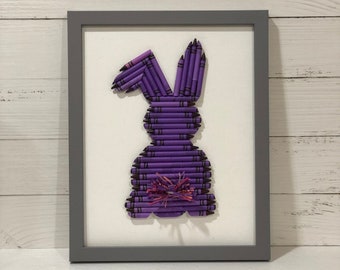 Easter bunny art, Bunny Wall Art, Easter Decor, nursery decor, Easter Baby Decoration