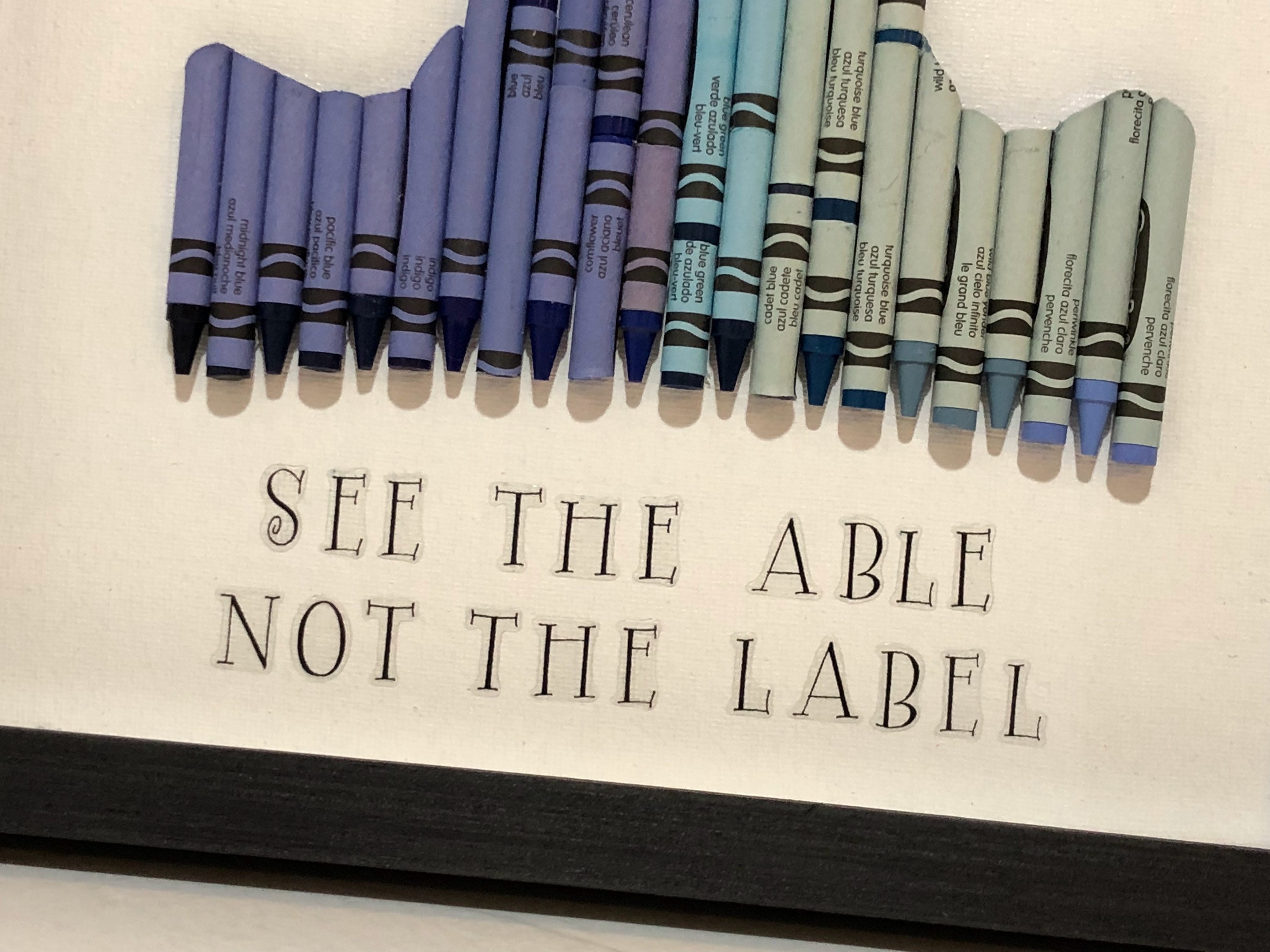 Autism Awareness Puzzle Piece Crayon Art Wall Art puzzle Etsy