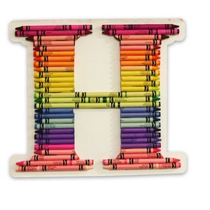 Letter H, Alphabet Letter Vinyl Decal / Cute Sticker / Crayon Monogram ...
