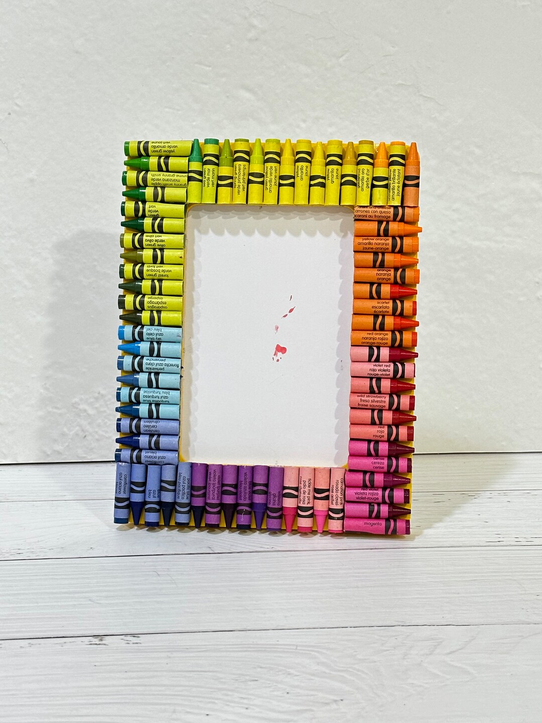 Cut Crayon Picture Frame, Rainbow Crayons Photo Frame, Teacher Appreciation Frame, Baby Gift