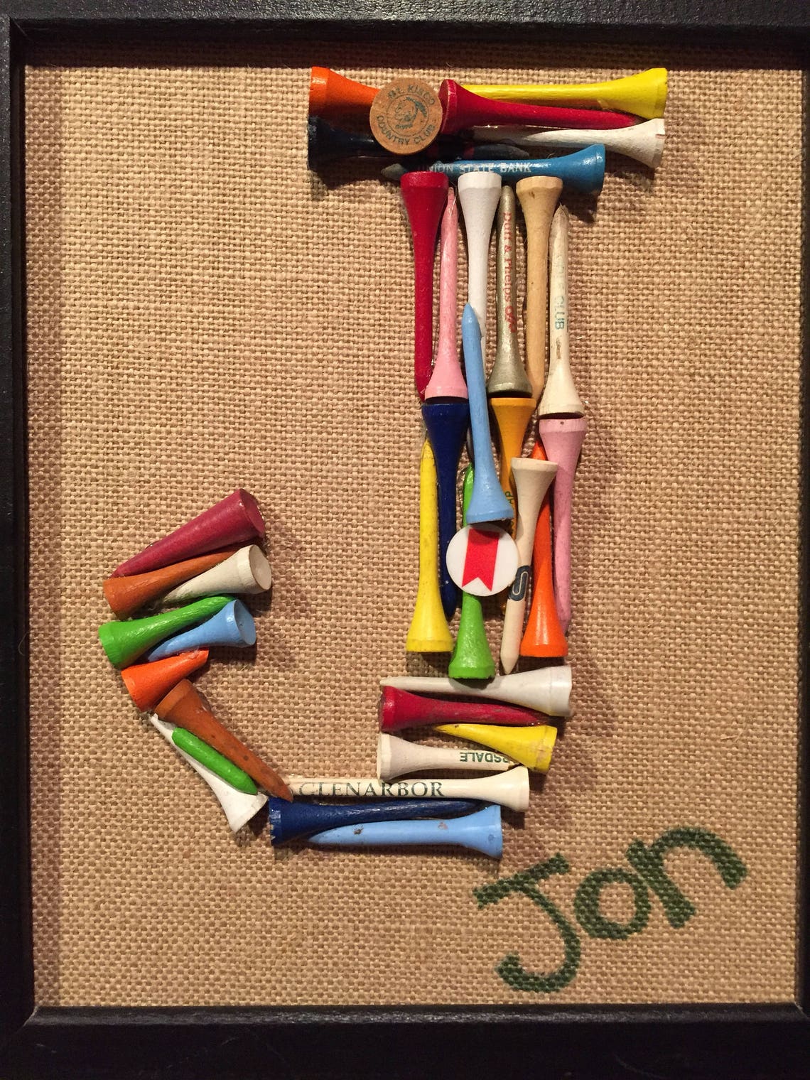 Golf Tee Wall Art Gifts for Him Personalized Fathers Day Etsy