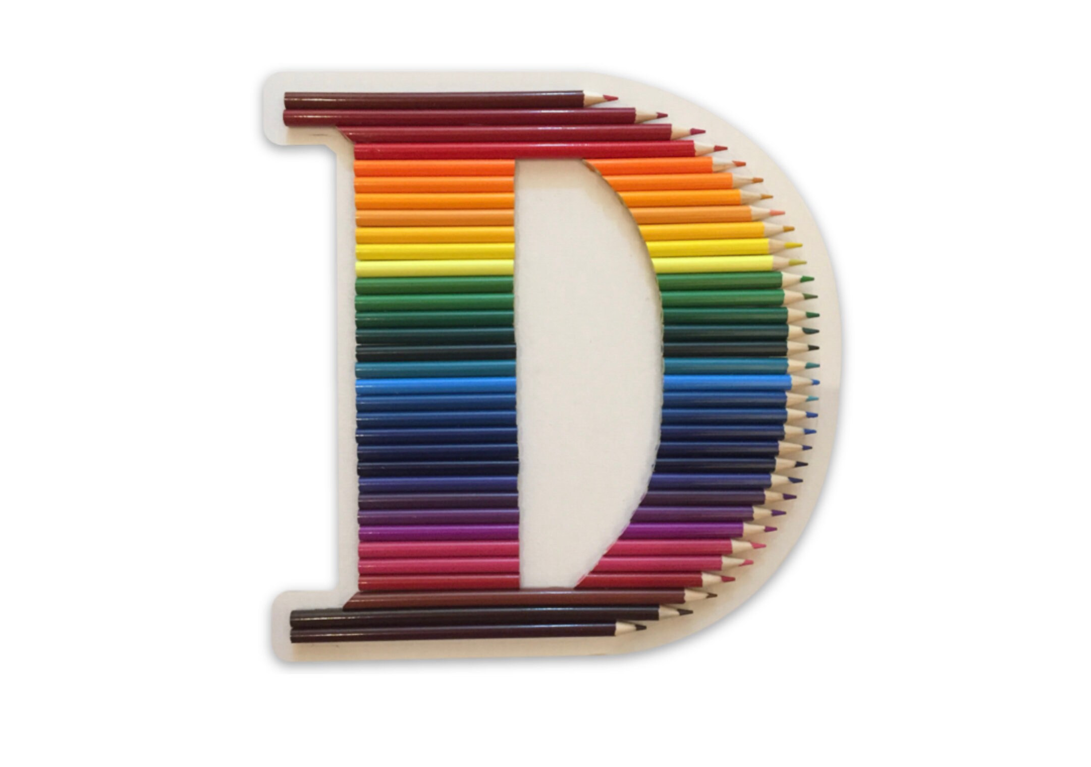 Letter D, Alphabet Letter Vinyl Decal / Cute Sticker / Crayon Monogram ...