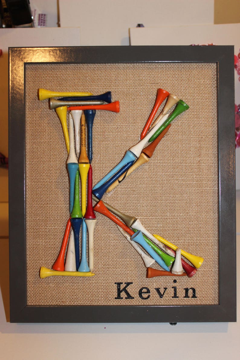 Golf Tee Wall Art Gifts for Him Personalized Fathers Day Etsy