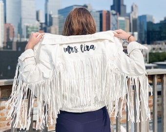 white tassel jacket