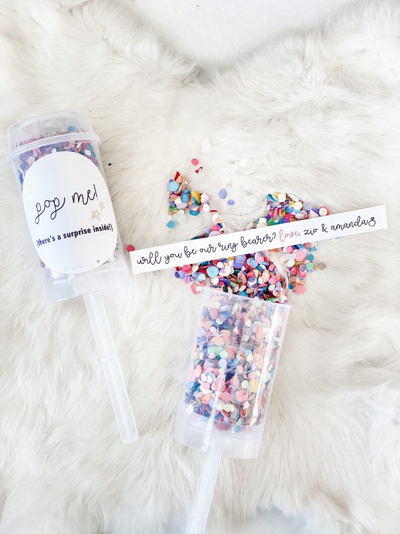 Flower Girl Proposal Confetti Popper Surprise Custom Message Etsy