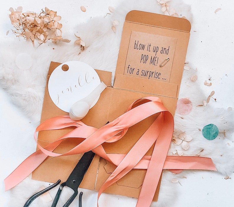 SET OF 1 Custom Gift Box How to ask your Bridesmaid Pop me balloon box Will you be my Maid Of Honor