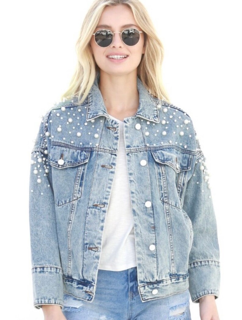 Pearl Personalized Denim Jacket Future Mrs. Bride Jacket Etsy