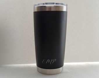 Personalized Tumbler, 20oz Tumbler, Monogram Cup, Wedding Party Gift, Groomsman Gift, Bridesmaid Gift, Stainless Steel Tumbler