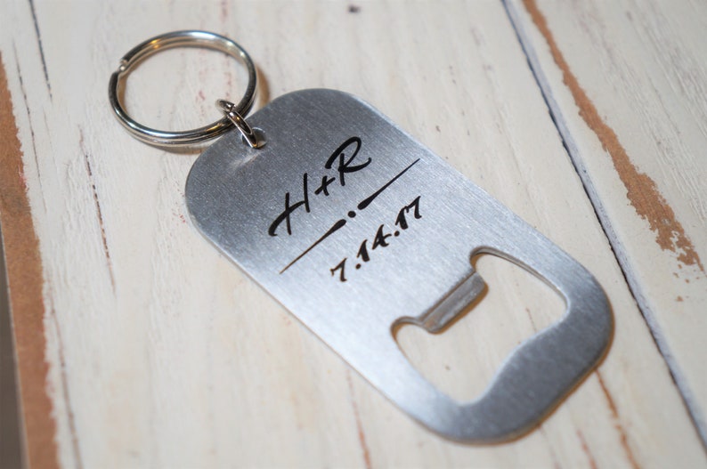 Personalized Key Chain Bottle Opener, Custom quotes, Boyfriend, Father, Bottle Opener image 2