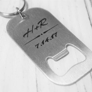 Personalized Key Chain Bottle Opener, Custom quotes, Boyfriend, Father, Bottle Opener