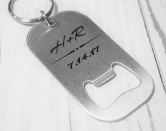 Personalized Key Chain Bottle Opener, Custom quotes, Boyfriend, Father, Bottle Opener