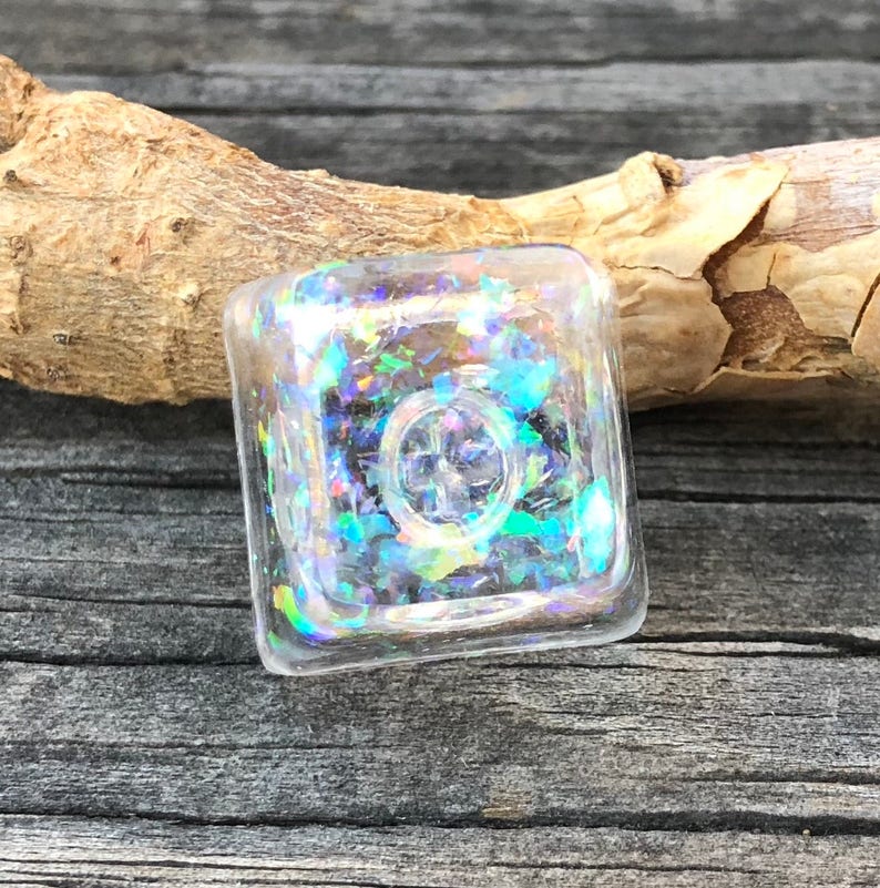 Rainbow Ice Artisan Keycap - Cherry MX, 1u, mechanical keyboard, ESC key, Backlight, OEM profile 