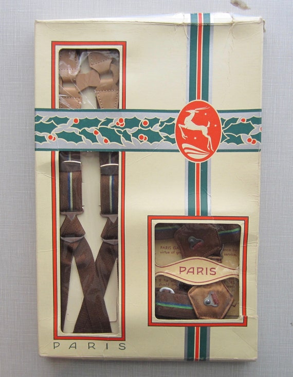 Vintage Paris Suspenders and Sock Garters circa th