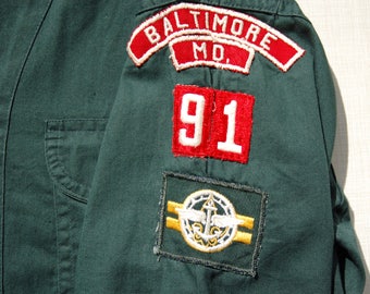 Camisa vintage de Boy Scout de los años 50.