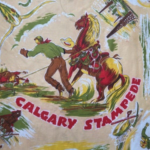 Vintage Calgary Stampede Scarf Circa the 50's