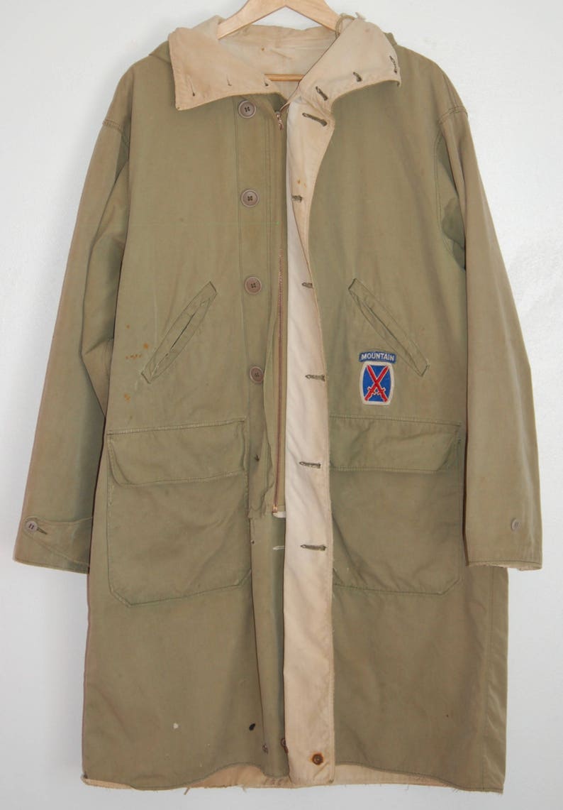 Vintage 10th Mountain Division Reversable Parka Circa the 40's - Etsy