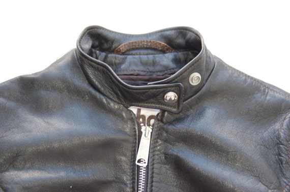 Vintage Schott Leather Motorcycle Jacket circa 80… - image 1