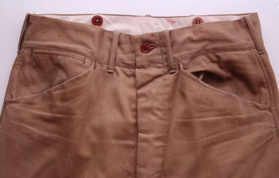 Vintage Cotton Twill Trousers circa the 40's