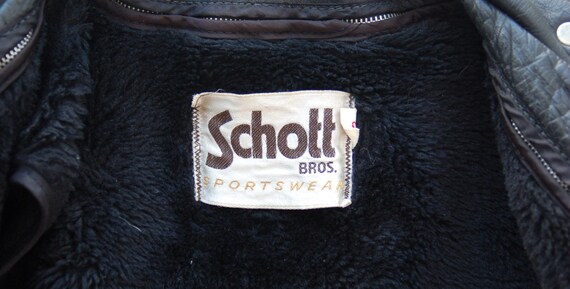 Vintage Schott Leather Motorcycle Jacket circa 80… - image 2